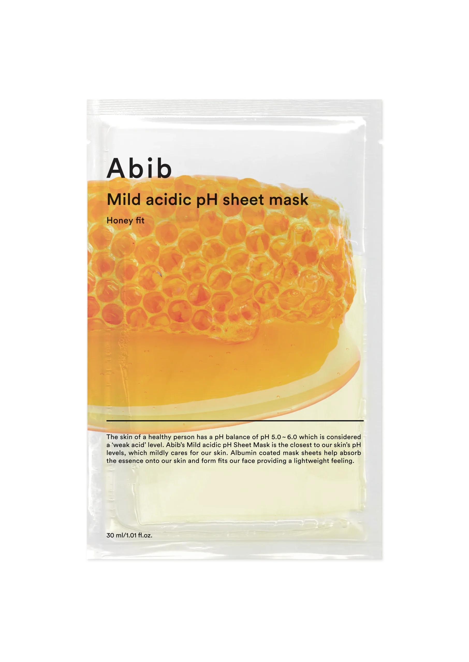 Mild Acidic pH Sheet Mask Honey Fit, 10ea - Image 1