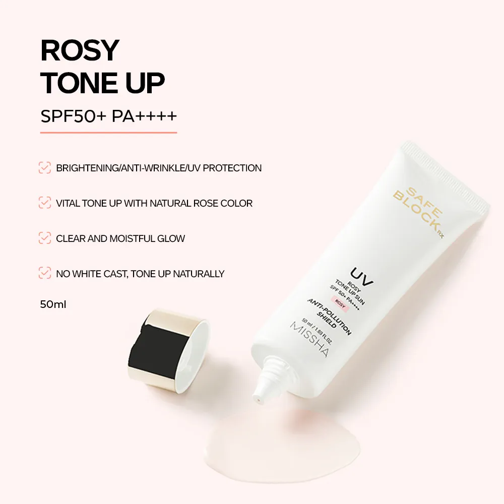 Safe Block RX UV Rosy Tone Up Sunscreen SPF50+ PA++++, 50ml - Image 2