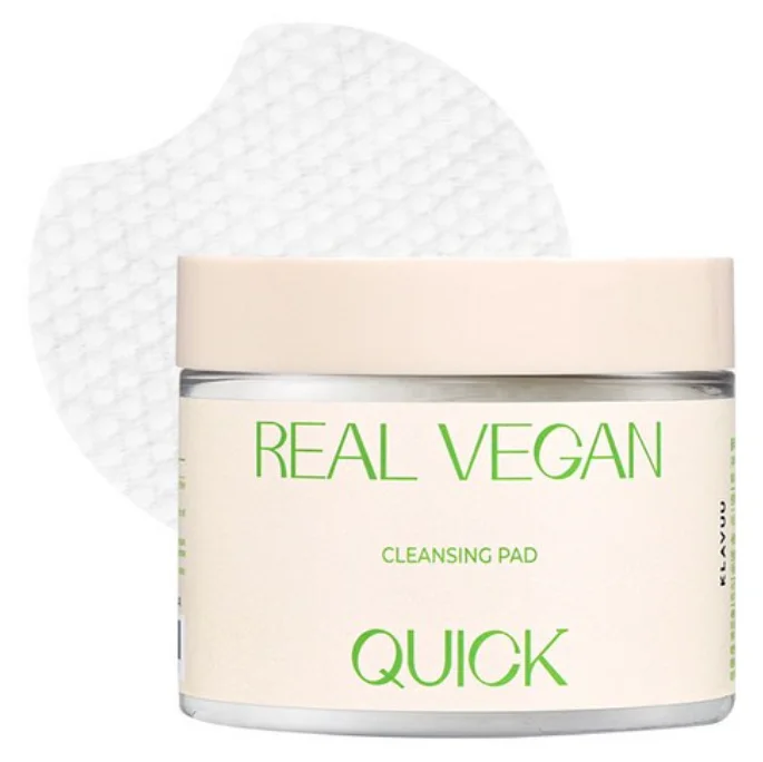 Real Vegan Quick Cleansing Pad, 180ml, 50ea