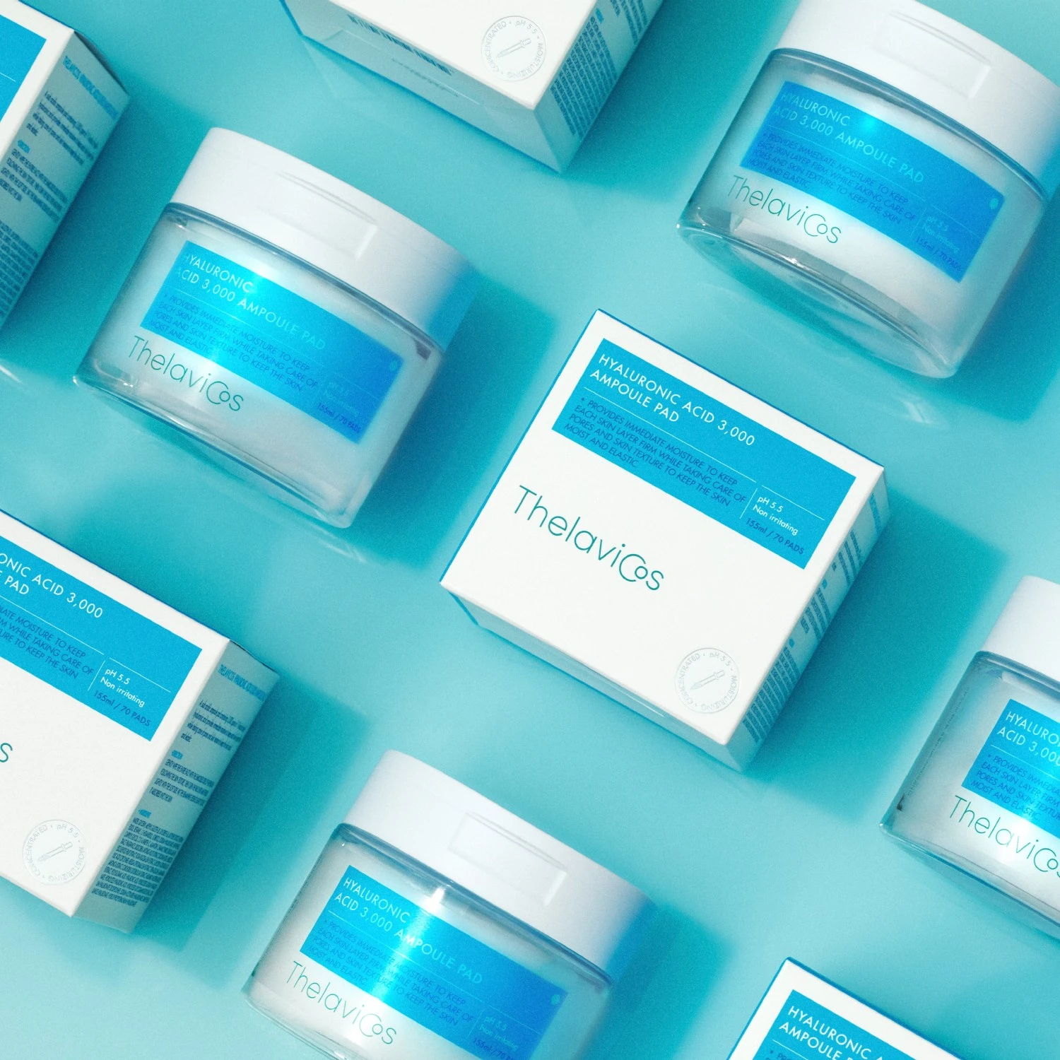 Hyaluronic Acid 3000 Ampoule Pad 155ml - Image 3