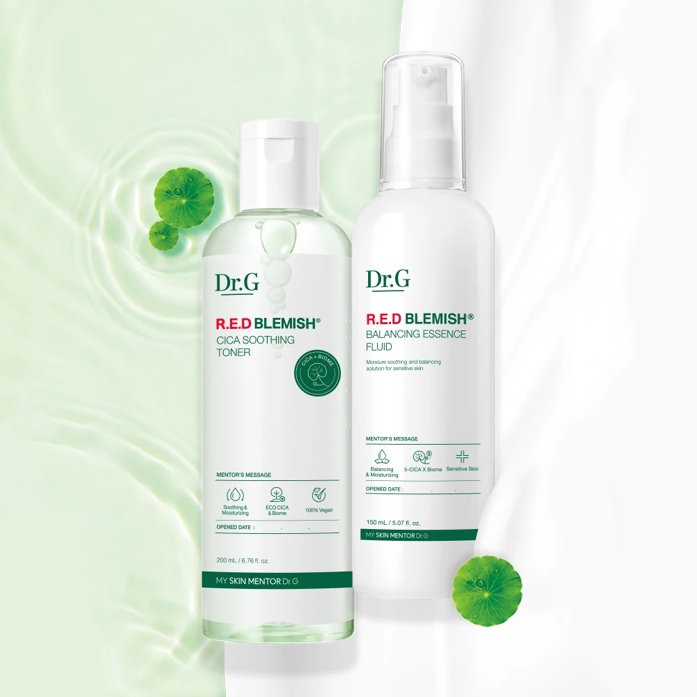 R.E.D Blemish Cica Soothing Toner + Essence Fluid Set - Image 2