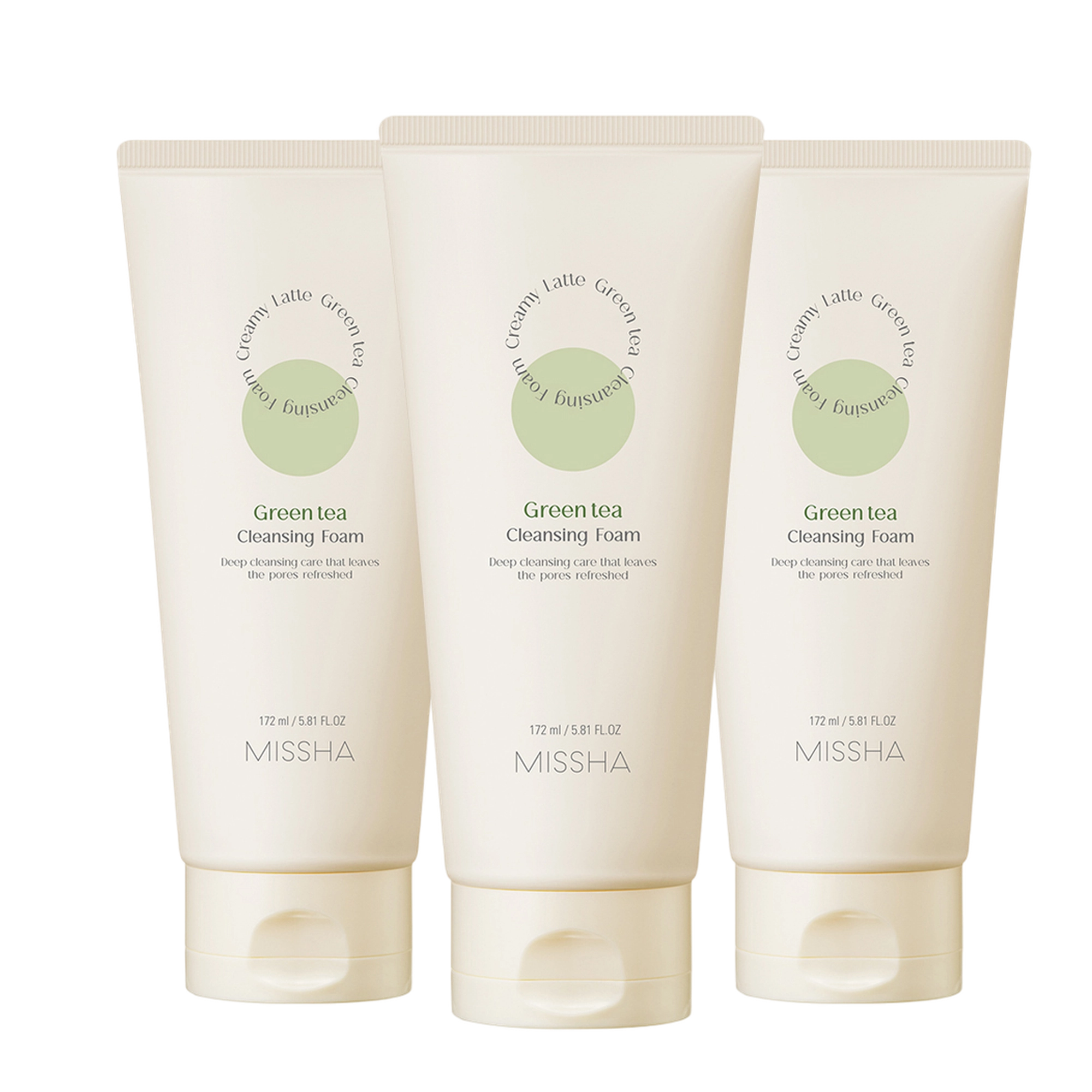 Creamy Latte Cleansing Foam Green Tea - Image 1