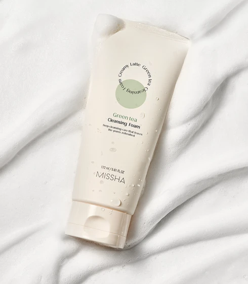 Creamy Latte Cleansing Foam Green Tea - Image 2