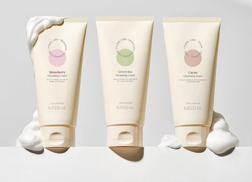 Creamy Latte Cleansing Foam Green Tea - Image 3