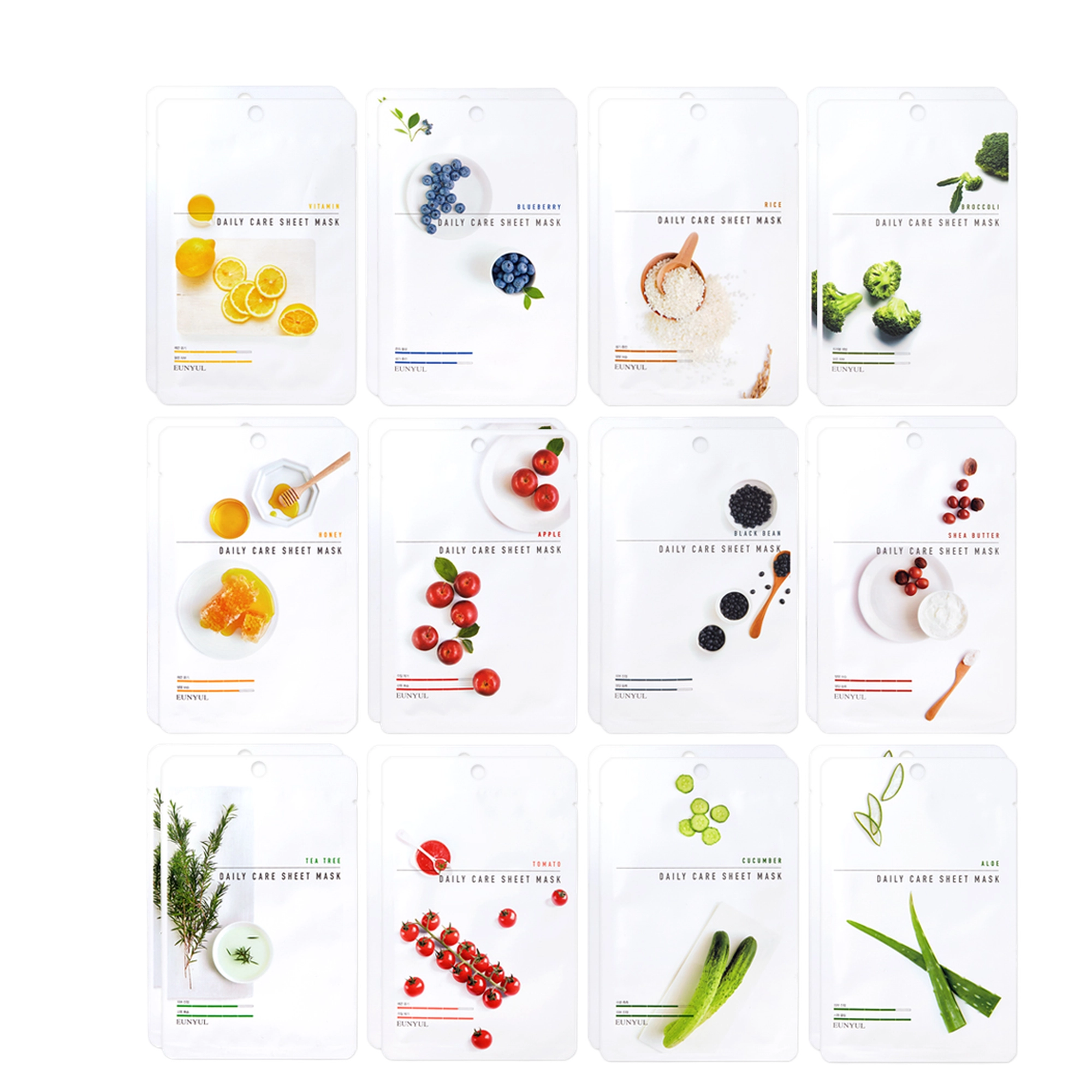 Daily Care Sheet Mask 12 Types Set