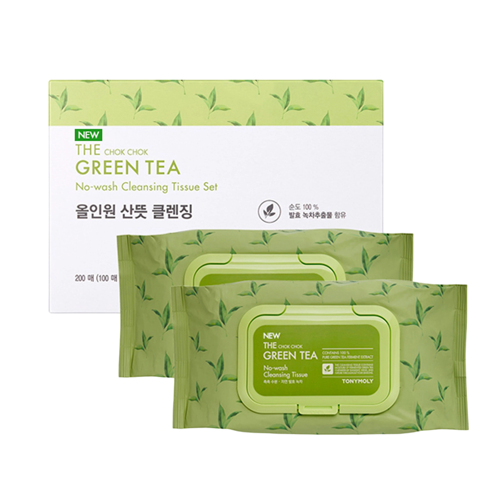 The Chok Chok Green Tea No-wash Cleansing Tissue