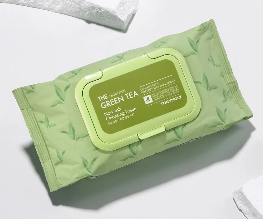 The Chok Chok Green Tea No-wash Cleansing Tissue - Image 2