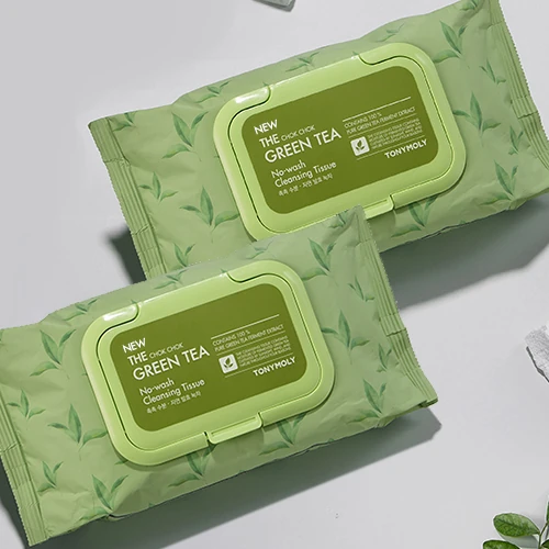 The Chok Chok Green Tea No-wash Cleansing Tissue - Image 3