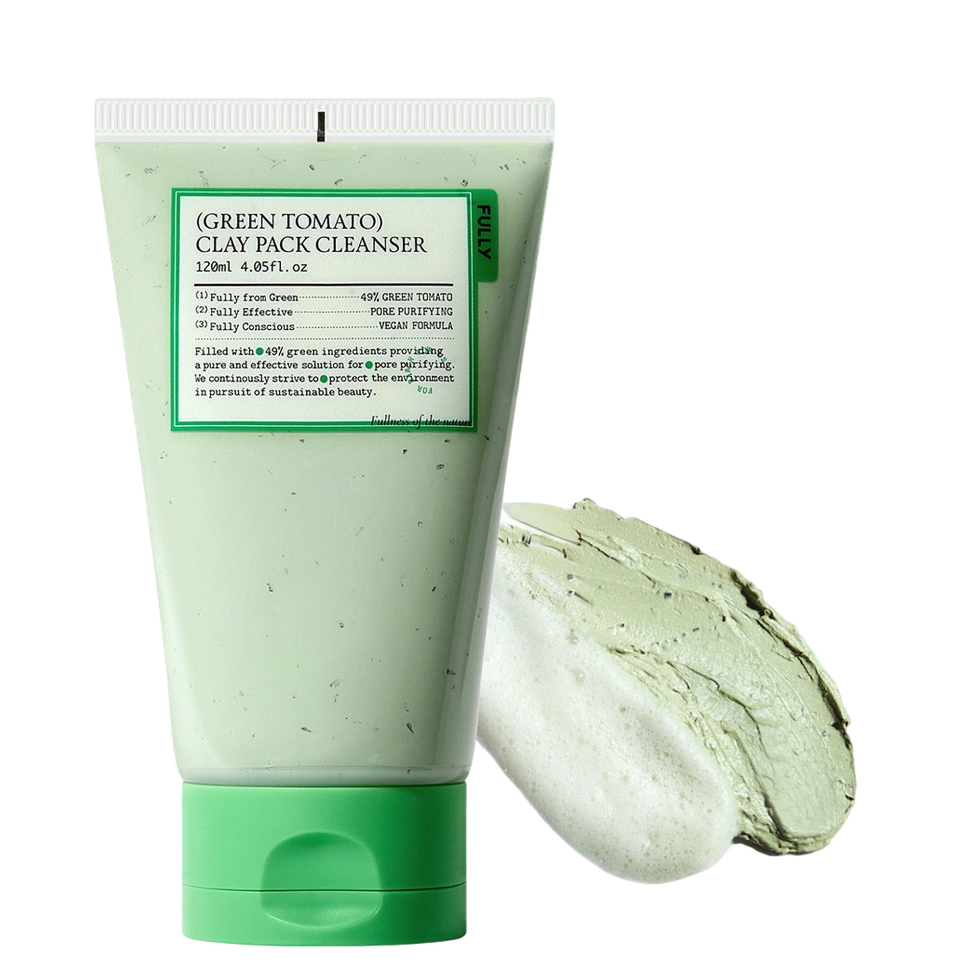 FULLY Green Tomato Clay Pack Cleanser | Best K-Beauty Skincare