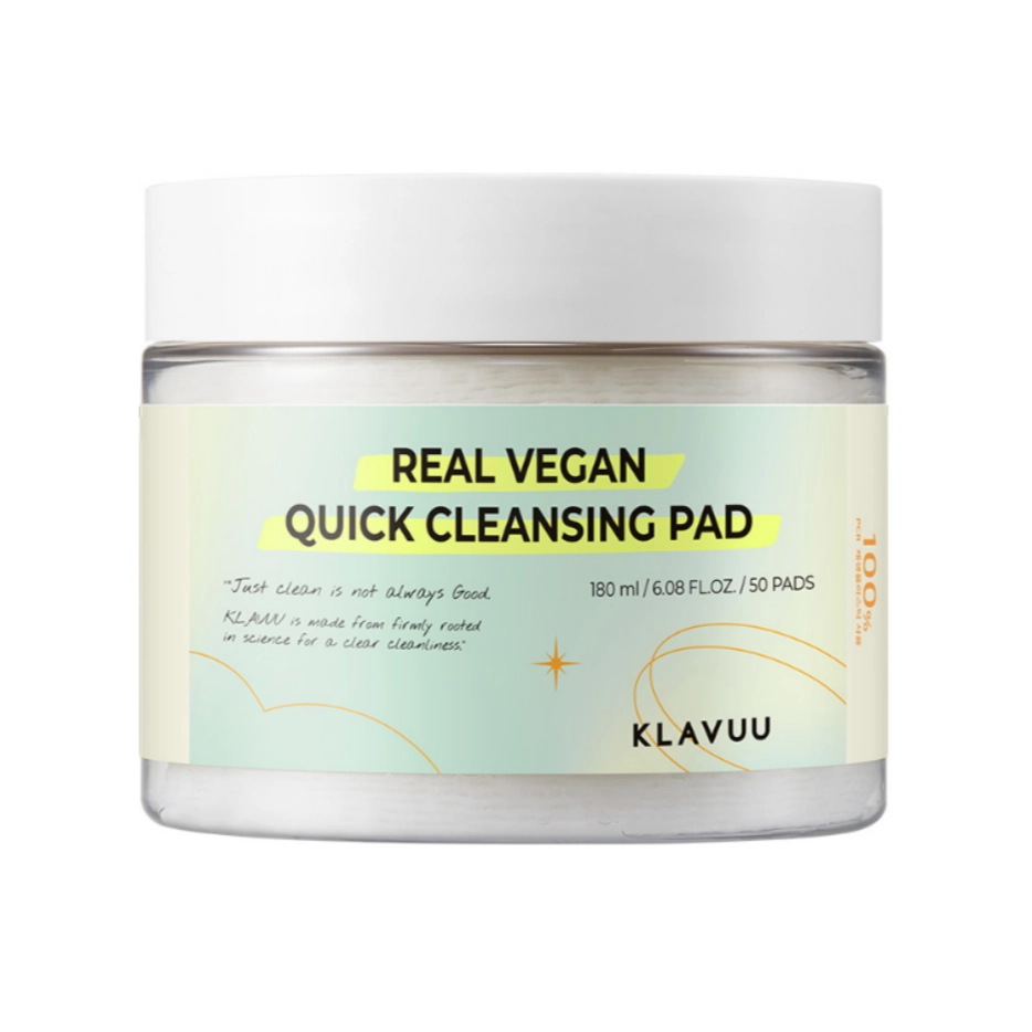 Real Vegan Quick Cleansing Pad, 180ml, 50ea