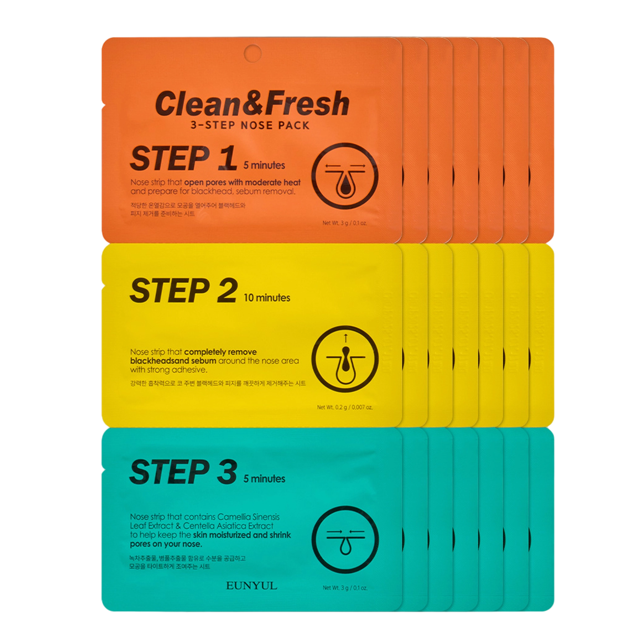 Clean & Fresh 3 Step Nose Pack