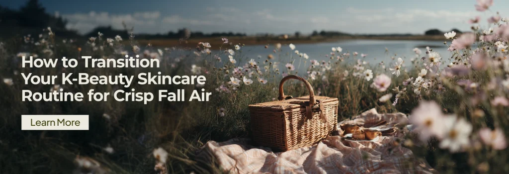 picninc during fall season and using kbeauty skincare to for protection during fall