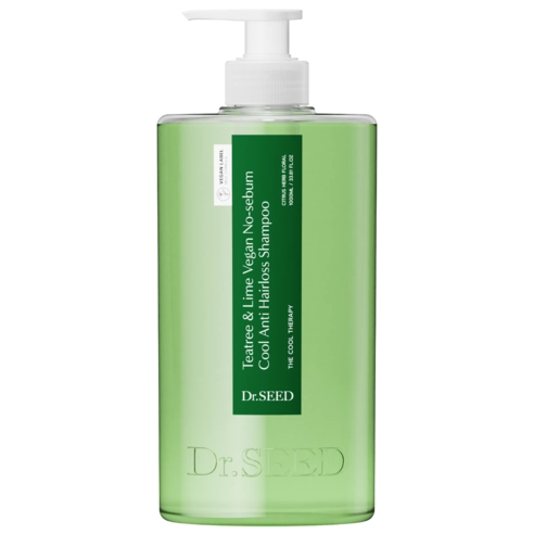 Tea Tree and Lime Vegan Oily Scalp Care Cool Hair Loss Shampoo, 1000ml, 1pack