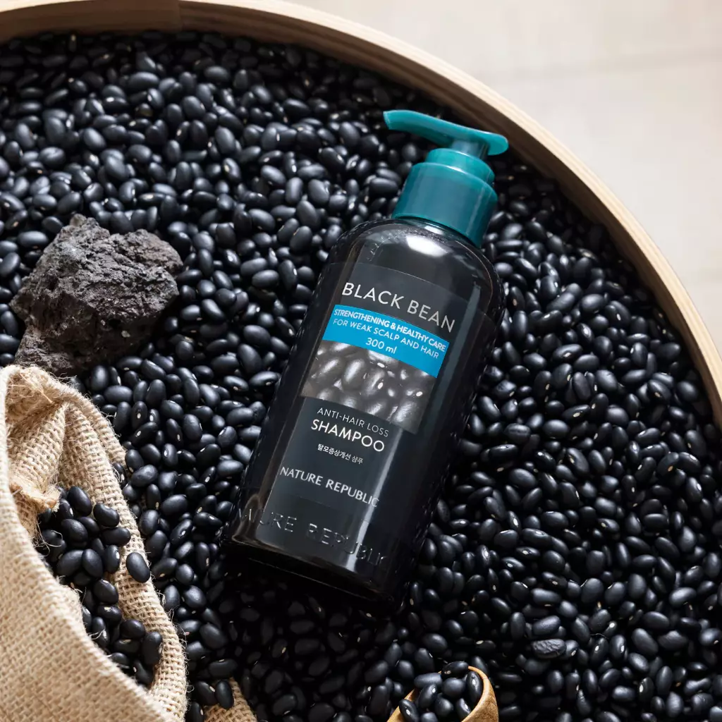 Black Bean Anti Hair Loss Shampoo, 300ml - Image 4