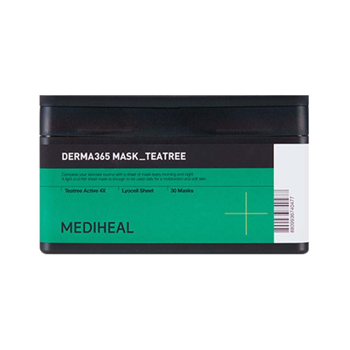 Derma365 Mask Tea Tree, 30ea, 1pack