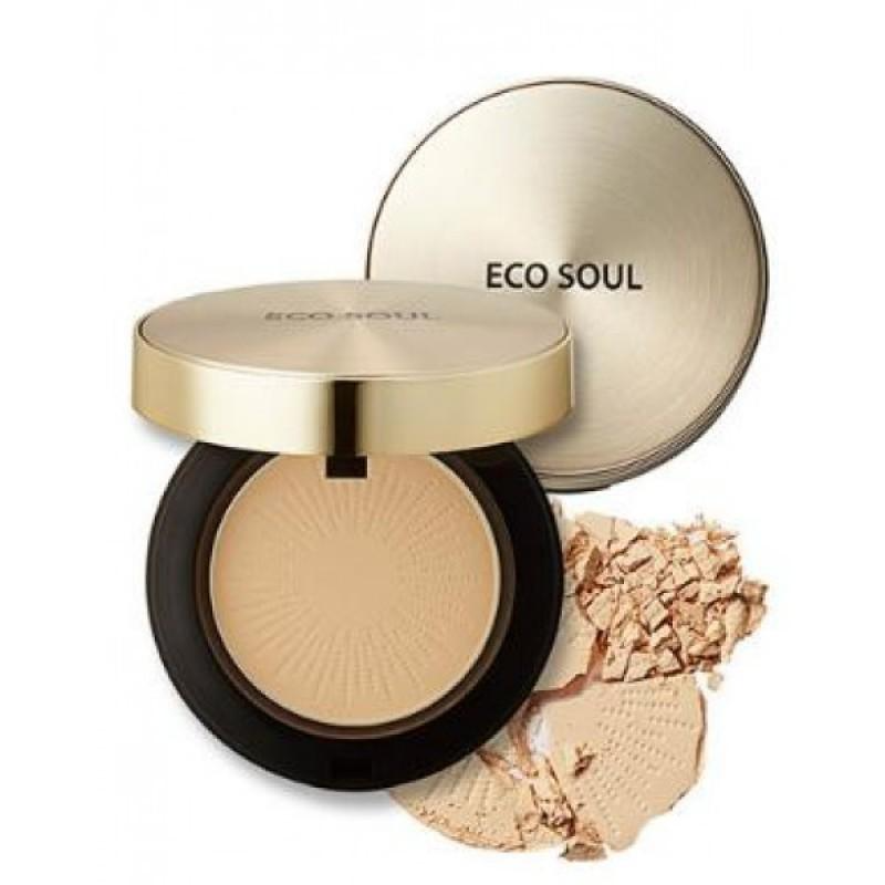 Eco Soul Luxury Gold Pact, 9g, 21 Light Beige, 1pack