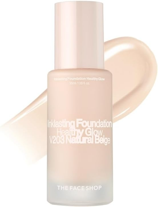 Ink Lasting Foundation Healthy Glow, 35ml, V203 Natural Beige, 1pack - Image 1