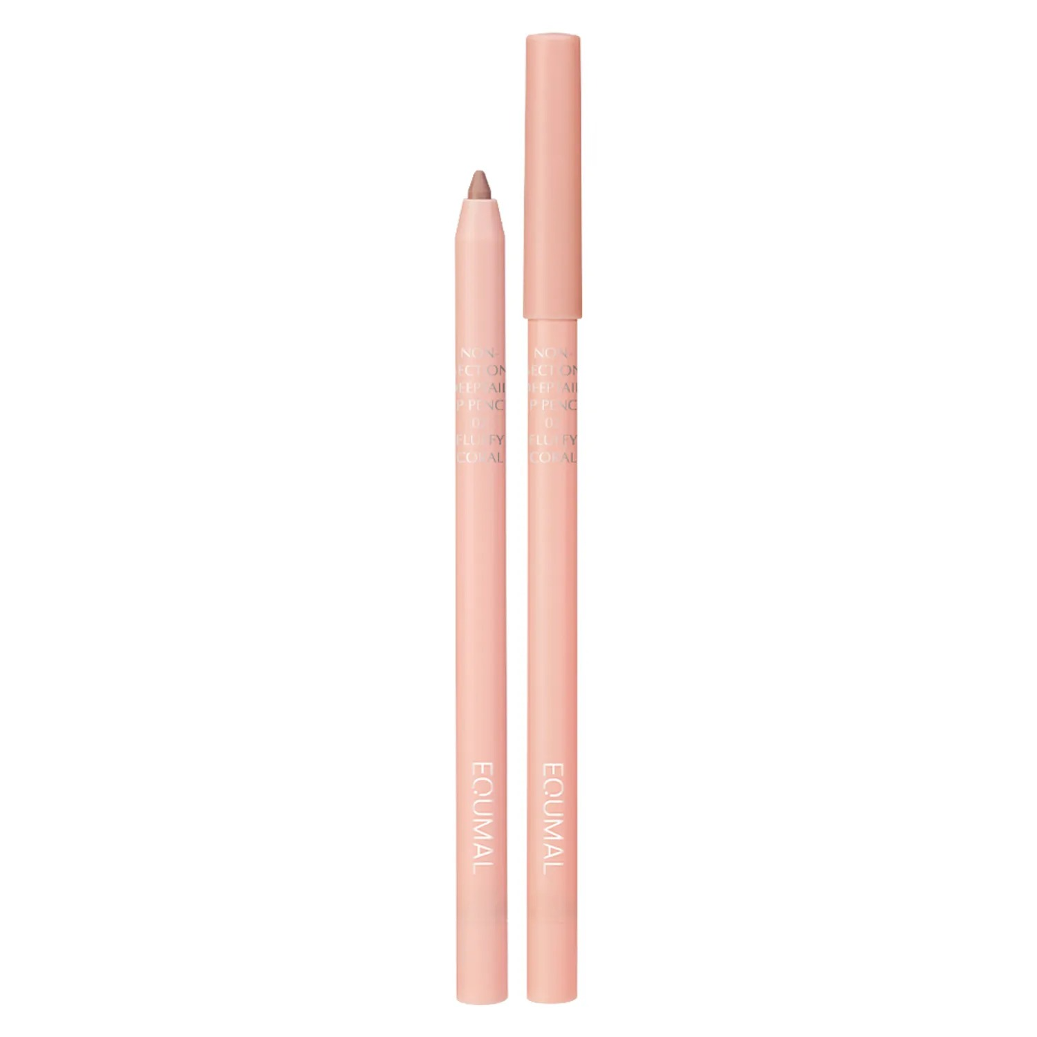 Non-Section Deeptail Lip Pencil, 0.4g, 02 Fluffy Coral, 1pack