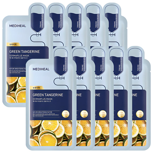 Green Tangerine Dermaplus Mask, 10ea, 1pack