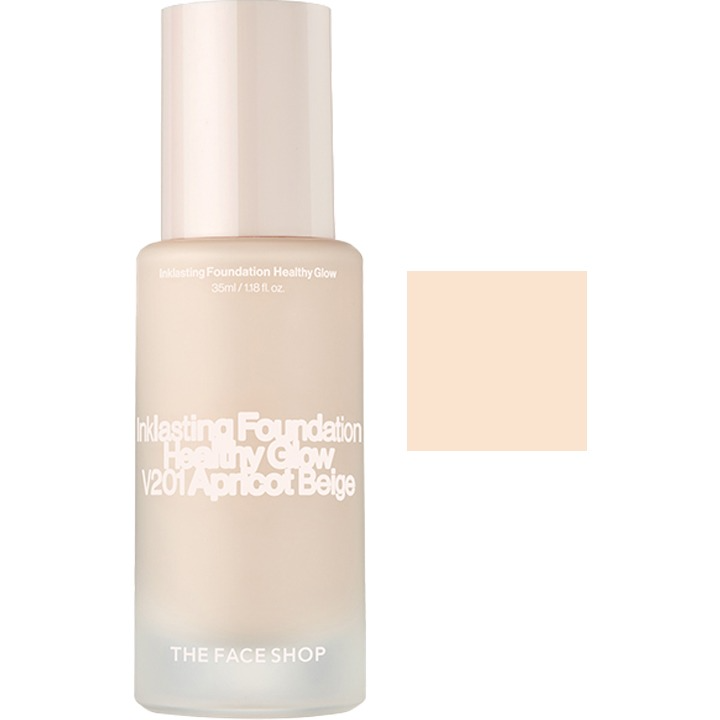 Ink Lasting Foundation Healthy Glow, 35ml, V201 Apricot Beige, 1pack - Image 1