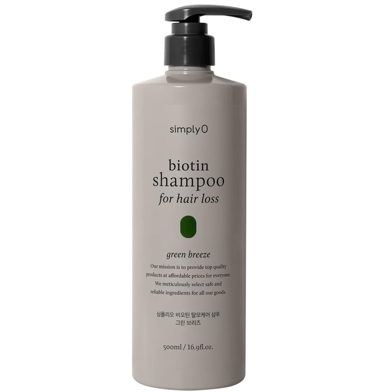 Biotin Shampoo for hair loss [Green Breeze], 500ml, 1pack