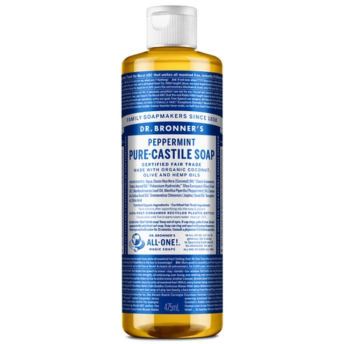 Peppermint Pure Castile Soap, 475ml, 1pack
