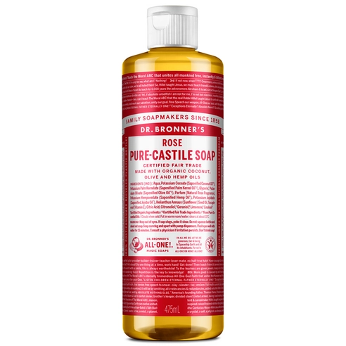Rose Pure Castile Soap, 475ml, 1pack