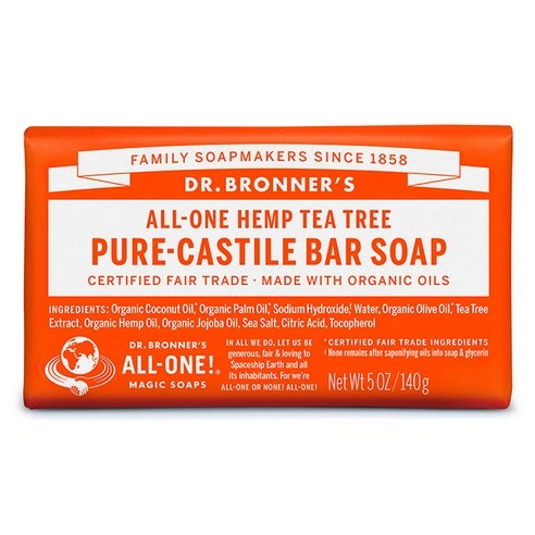Tea Tree Pure Castile Bassoap, 140g, 1pack