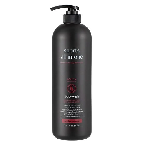 Sports All-in-One Perfumed Body Wash [Woody Pheromone Scent], 1,000ml, 1pack