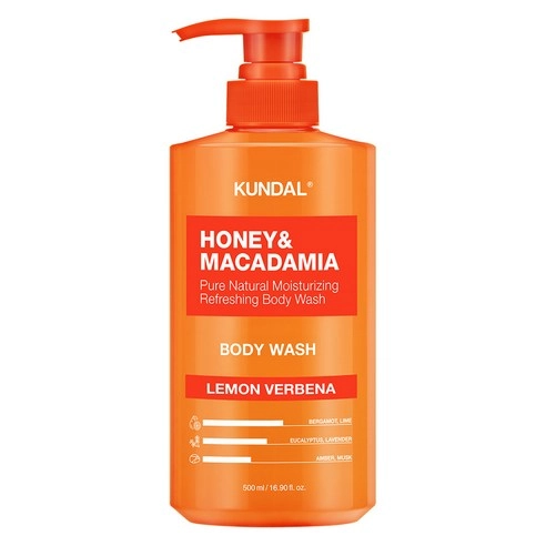 Honey and Macadamia Pure Body Wash [Lemon Verbena], 500ml, 1pack - Image 1