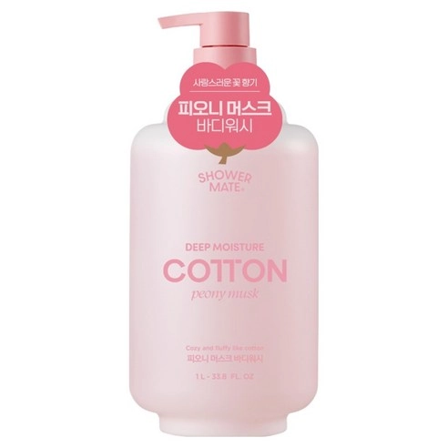 Deep Moisture Cotton Body Wash [Peony Musk Scent], 1,000ml, 1pack