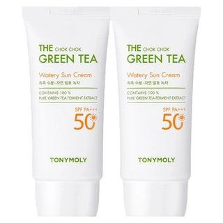 The Chok Chok Green Tea Watery Sun Cream [SPF50+/PA++++], 50ml, 2ea - Image 1