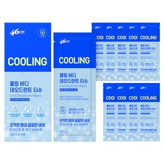Cool Deodorant Wipes, 1ea, 1pack