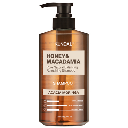 Honey & Macadamia Nature Shampoo [Acacia Moringa], 500ml, 1pack
