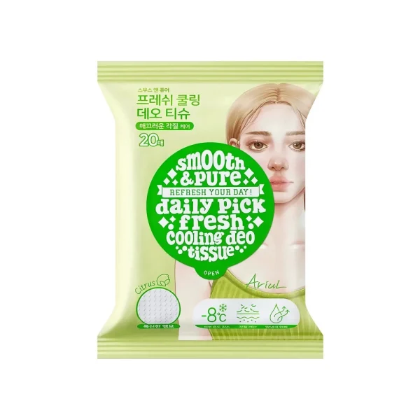 Smooth & Pure Fresh Cooling Deo Tissue, 20ea+20ea