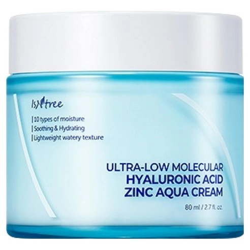 Ultra-Low Molecular Hyaluronic Acid Zinc Aqua Cream, 80ml, 1pack
