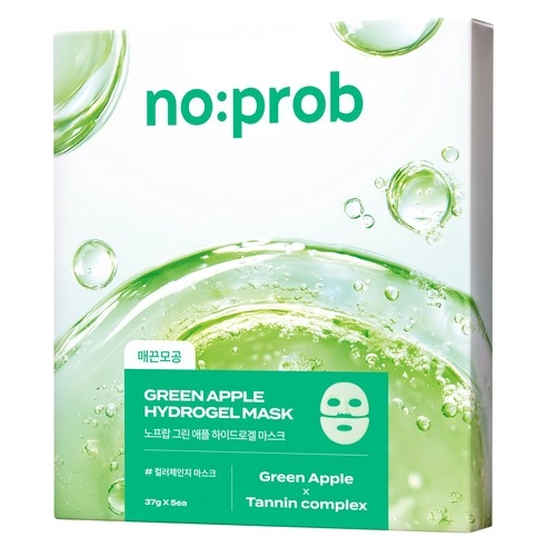 Green Apple Hydrogel Mask, 5ea, 1pack