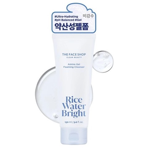 Rice Water Bright Amino Gel Foaming Cleanser, 150g, 1pack