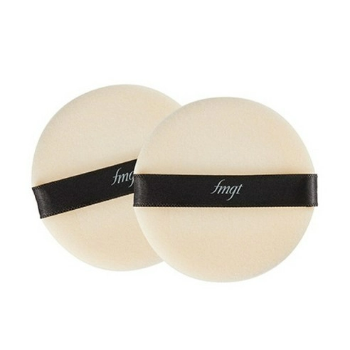 Soft Flocked Round Puff, 2pcs, 1pack