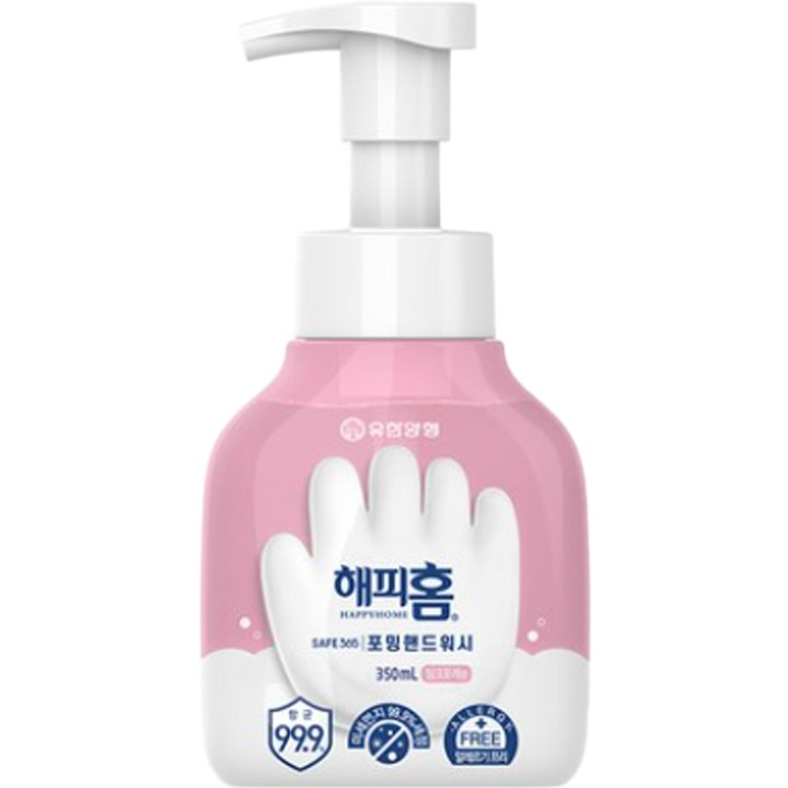 Happy Home SAFE 365 Foaming Hand Wash [Pink Forest Scent], 350ml, 1pack - Image 1