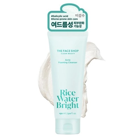 Rice Water Bright Acne Foaming Cleanser, 150g, 1pack