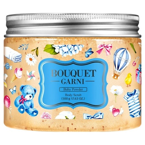 Sugar Body Scrub [Baby Powder], 500g, 1pack