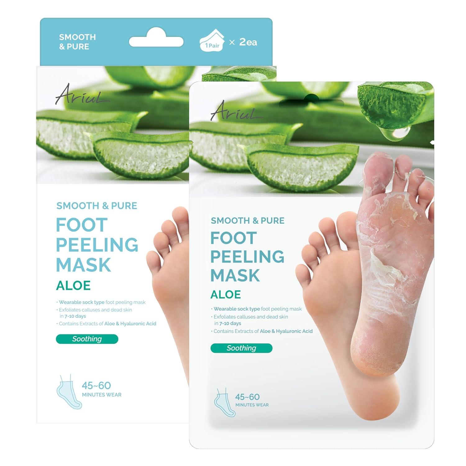 Sooth & Pure Foot Moisturizing Mask [Aloe Soothing], 2ea, 1pack