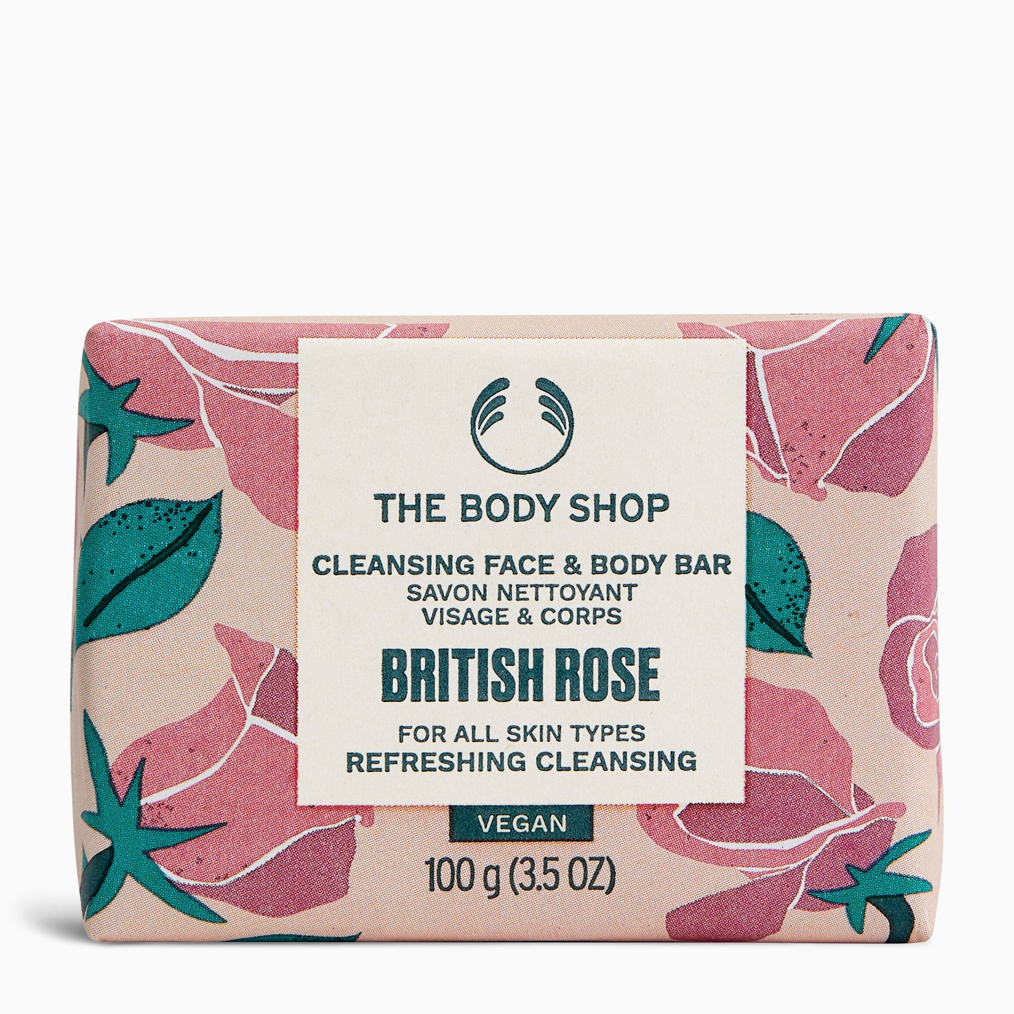 British Rose Exfoliating Soap, 100g, 1pack