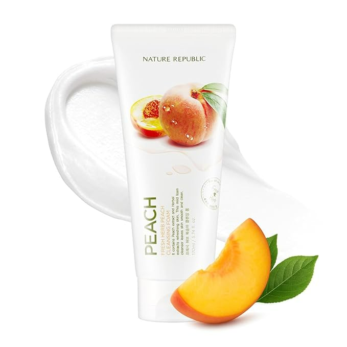 Fresh Herb Peach Cleansing Foam, 170ml, 2packs - Image 1