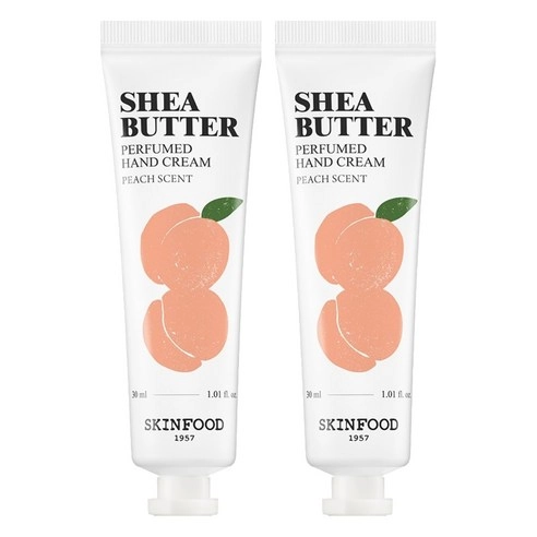 Shea Butter Perfumed Hand Cream [Peach], 30ml+30ml - Image 1