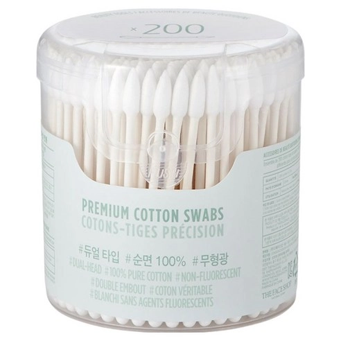 Daily Beauty Tools Premium Cotton Swabs, 200ea, 1pack