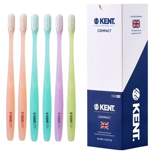 Compact Ultra-Fine Bristle Toothbrush, 6ea, 1pack
