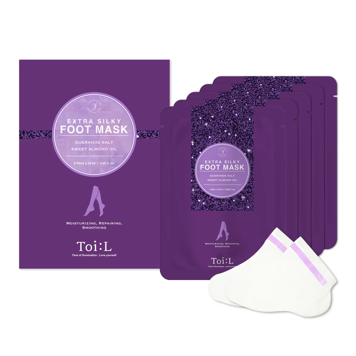 Extra Silky Foot Mask, 5ea, 1pack