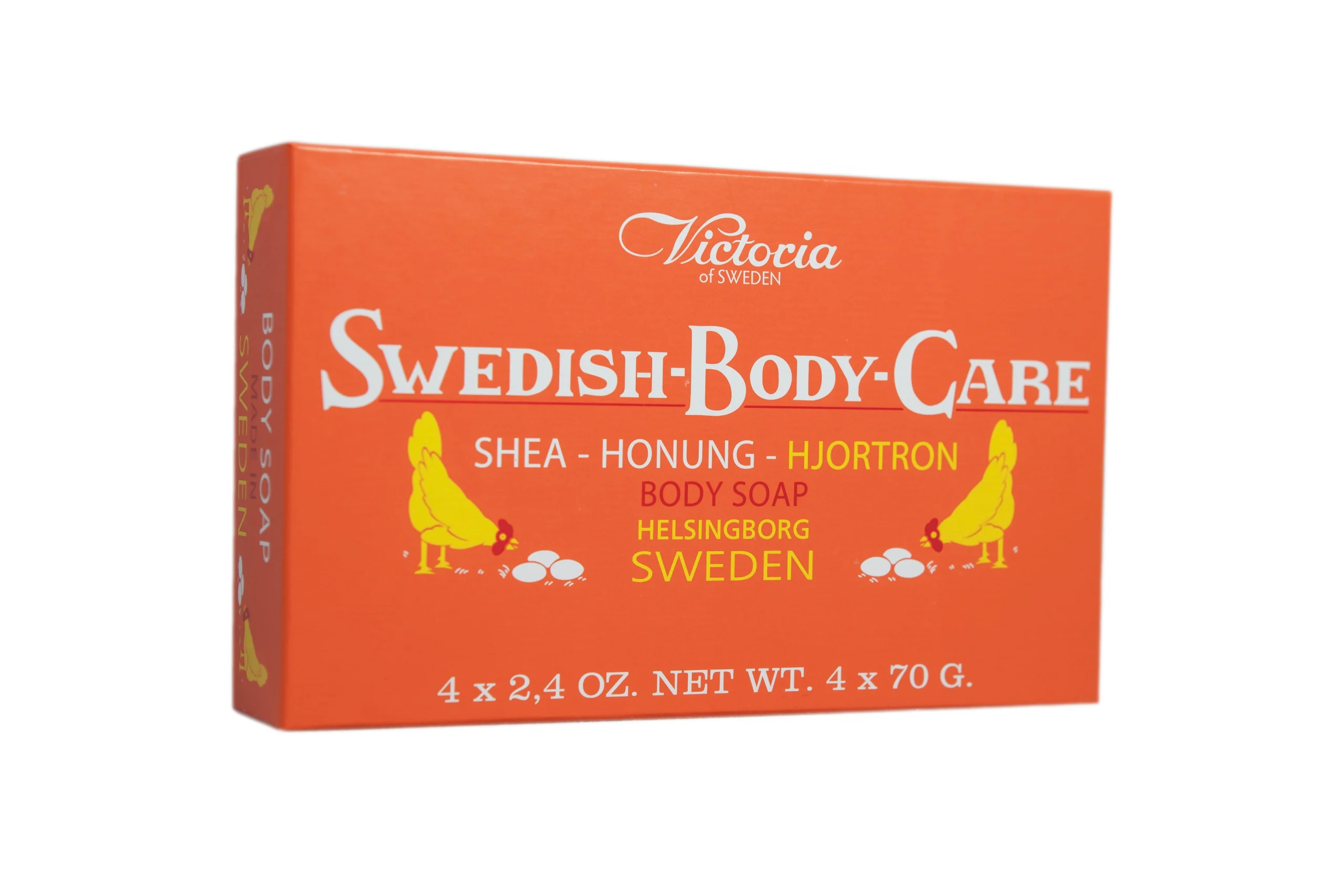Swedish Body Care Shea Butter Soap [Honey and Cloudberry], 70g, 4ea